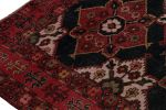 Vintage Persian Shiraz rug in Red and Black Floral Patterns | Area Rug in Rugs by Rug and Kilim