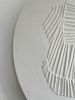 Round Beige Monochrome Texture Artwork Panel | Paneling in Wall Treatments by Elsa Jeandedieu Studio. Item composed of concrete in boho or minimalism style