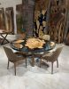 Custom Epoxy Round Dining Room Table | Dining Table in Tables by Gül Natural Furniture. Item made of wood works with contemporary & country & farmhouse style
