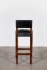 Exotic Wood Stool with Wrapped Leather by Costantini, Neto | Dining Chair in Chairs by Costantini Design. Item composed of wood and bronze