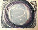 La Luna - Ink on Mulberry Paper | Watercolor Painting in Paintings by KMOK Art. Item made of paper works with boho & minimalism style