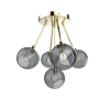 Ballroom Molecule Gold Chandelier | Chandeliers by Marie Burgos Design and Collection. Item made of brass with glass