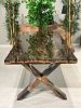 Tree & Bark Ultra Clear Epoxy Resin Dining Table | Tables by Tinella Collection. Item composed of oak wood in minimalism or art deco style