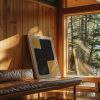Gold and Carbon Painting on Spanish Linen Minimalist Corners | Oil And Acrylic Painting in Paintings by RGB Fine Art. Item made of canvas works with minimalism & contemporary style