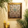 Jal Vihar, Shri Krishna Flute Icon Handmade Embroider Wall A | Embroidery in Wall Hangings by MagicSimSim