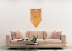 Pink and Orange Macrame Wall Hanging | Wall Hangings by Q Wollock. Item composed of wood & cotton