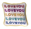 original needlepoint I LOVE YOU feather down pillow | Cushion in Pillows by Mommani Threads | TFA Gallery + Advisory in Charlotte