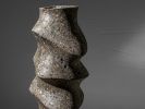 Black Stone Floor Vase - Monolith Series in Bio Concrete | Vases & Vessels by Donatas Žukauskas. Item made of cement & paper compatible with contemporary and japandi style