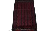 Vintage Baluch Afghan rug in Red, Blue & Black Patterns | Area Rug in Rugs by Rug and Kilim. Item made of wool