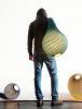 Hanging Knitted Lamp Shade - Dropped | Pendants by Ariel Zuckerman Studio. Item composed of fabric and synthetic