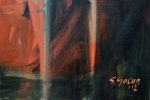 Large Abstract Landscape Oil Painting | Oil And Acrylic Painting in Paintings by Simona Gocan. Item composed of canvas in contemporary style