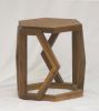 honeycomb end table | Tables by studio apotroes. Item made of oak wood with canvas works with mid century modern & contemporary style
