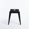 om16.2  black ash Stool | Chairs by olivier moravik | Centre Bonlieu in Annecy. Item made of wood with fabric works with minimalism & contemporary style