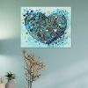 Heart of the Ocean — Original Textured Floral Painting | Oil And Acrylic Painting in Paintings by DaggArt. Item works with contemporary style