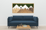 Mountain Live Moss Wall Art | Wall Hangings by Moss Pure. Item made of wood compatible with contemporary and industrial style