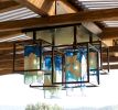 Gabbietta Blue | Chandeliers by Illuminata Art Glass Design by Julie Conway. Item made of bronze with glass works with boho & industrial style