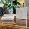 Solid Hardwood Beverage Coasters - Choose Your Wood | Tableware by Sterling Woodcrafts. Item composed of oak wood in contemporary or japandi style