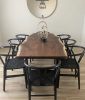 The Victoria Dining Table | Live Edge Dining Table | Tables by TRH Furniture. Item made of walnut with steel
