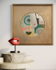 Modern abstract collage with dynamic motion | Paintings by Matt Summers Studio. Item composed of birch wood and paper in mid century modern or contemporary style