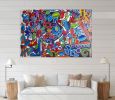 Happy Samba | Oil And Acrylic Painting in Paintings by Nathalie D Gribinski. Item composed of canvas compatible with contemporary style
