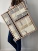 Woven Wall Art Frame -Masonry 001 | Wall Sculpture in Wall Hangings by Anita Meades. Item made of oak wood with canvas works with minimalism & contemporary style