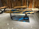 Epoxy dining table, Kitchen dining table | Tables by Gül Natural Furniture. Item made of wood works with minimalism & country & farmhouse style