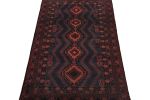 Rug & Kilim's Baluch Tribal Rug in Red, Blue & Brown Pattern | Area Rug in Rugs by Rug and Kilim