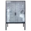 Abstract in White Armoire  Mixed-Media Artwork on Doors | Wardrobe in Storage by Morgan Clayhall Inc. Item compatible with minimalism and mid century modern style