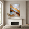 Luminous Drift — Abstract Canvas Artwork in Earth Tones | Prints in Paintings by Alpenglow Workshop. Item composed of canvas in boho or minimalism style