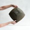 Four Cornered Centerpiece Bowl in Textured Earthen Brown | Decorative Bowl in Decorative Objects by Carolyn Powers Designs. Item made of concrete compatible with minimalism and contemporary style
