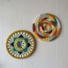 Custom Pair of Circular Woven Wall Hangings Artwork | Tapestry in Wall Hangings by Emily Nicolaides. Item composed of fiber in boho or eclectic & maximalism style