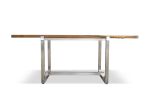 Donato Steel Framed Dining Table with Argentine Rosewood Top | Tables by Costantini Designñ. Item made of wood & steel