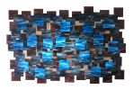 "Electric" Glass and Metal Wall Art Sculpture | Wall Sculpture in Wall Hangings by Karo Studios. Item made of metal with glass