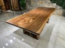 Dark Walnut Wood Dining Table | Tables by Gül Natural Furniture. Item works with country & farmhouse & art deco style