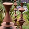 Terra Cotta Garden Cones Sculpture | Landscape Ornament in Plants & Landscape by Zuzana Licko. Item made of ceramic