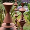 Terra Cotta Cone Sculpture | Landscape Ornament in Plants & Landscape by Zuzana Licko. Item made of ceramic works with minimalism & mid century modern style