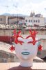 Corallina defender of sea | Vase in Vases & Vessels by Patrizia Italiano. Item made of ceramic