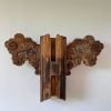 c.1920 Chinese Carved Architectural Panel — Floral Polychrom | Wall Sculpture in Wall Hangings by Loom&Drift. Item composed of wood compatible with mid century modern and country & farmhouse style