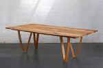 'Harp Leg' Book-Matched Scottish Elm Table. Jonathan Field. | Tables by Jonathan Field