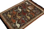 Tribal Rug in Red & Orange-Brown with Pictorial Pattern | Area Rug in Rugs by Rug and Kilim
