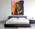 Girl Reading By Candlelight | Oil And Acrylic Painting in Paintings by PMS Artwork