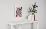 Red Collage Art | Mixed Media by NAMYOONSOOART. Item made of canvas