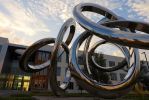 Triple Infinity Curve | Public Sculptures by Wenqin CHEN | Triple Infinty Curve in Irving. Item made of steel