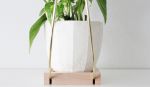 BRAID & WOOD Plant Hanger (Larger) | Plants & Landscape by Braid & Wood Design Studio. Item made of maple wood & cotton