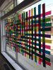 Woven Together window mural | Murals by Molly Fitzpatrick | Praxis Fiber Workshop in Cleveland