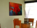 GARDEN II | Oil And Acrylic Painting in Paintings by Cecilia Arrospide | Private Residence - Lima, Peru in Lima. Item composed of canvas and synthetic