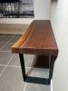 Black Walnut Live Edge Entryway Bench | Benches & Ottomans by Lock 29 Design. Item composed of walnut and steel in minimalism style