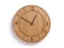 Oak Wood Wall Clock OSKARS | Decorative Objects by DABA. Item composed of oak wood compatible with minimalism and contemporary style