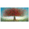 Colour Burst Original artwork of a red tree on canvas | Oil And Acrylic Painting in Paintings by DaggArt. Item composed of canvas and synthetic