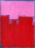 Red and pink composition D | Oil And Acrylic Painting in Paintings by Luis Medina. Item composed of paper compatible with minimalism and contemporary style